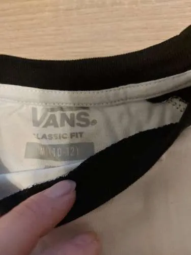 Vans Langarmshirt Kinder Gr. 146 (10-12) Weiß Schwarz Logo-Print Streetwear