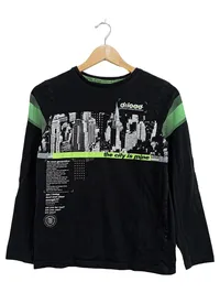 DOWNLOAD Langarmshirt Jungen Gr. 158/164 Schwarz Streetwear Stadtmotiv 1