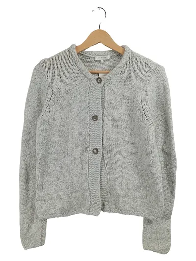 Sandwich Damen Strickjacke Grau Gr. 36 S Baumwoll-Mix Knopfleiste Casual