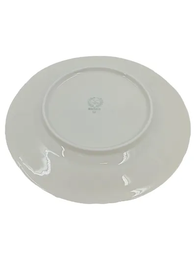 Bavaria Kuchenteller Porzellan Weiß Gold Florales Muster 19 cm