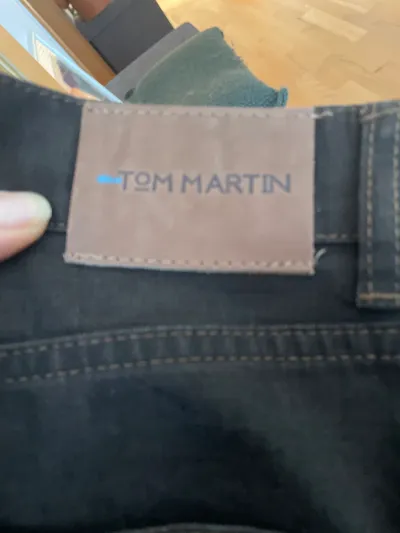 TOM MARTIN Herren Jeans Regular Fit Grau Gr. 44 W34 L30