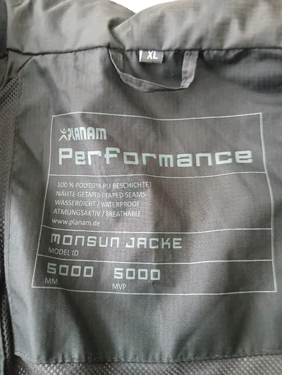 PLANAM Performance Monsun Arbeitsjacke Herren Gr. XL Grün Wasserdicht