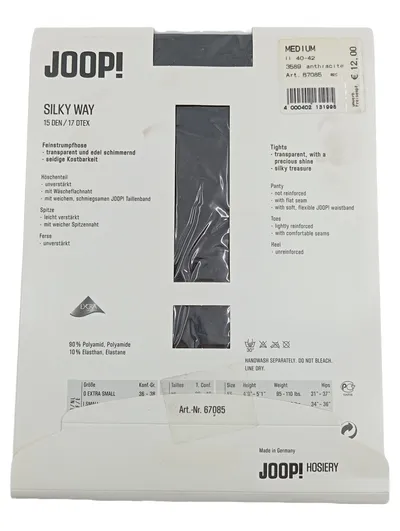 JOOP! Silky Way Feinstrumpfhose Transparent Seidenglanz Grau Gr. 40/42