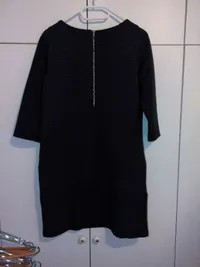 Fever London Strickkleid Damen Gr. 38 Petrol Rippstrick Business 2