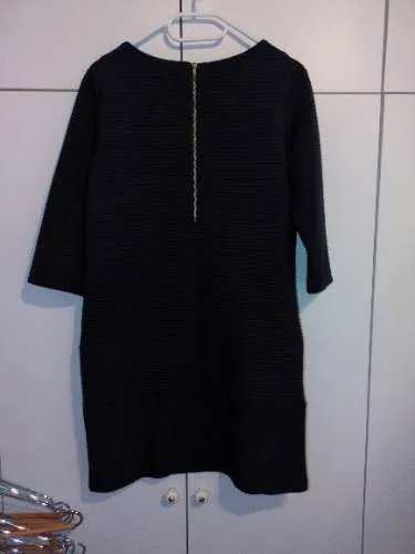 Fever London Strickkleid Damen Gr. 38 Petrol Rippstrick Business 2