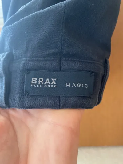 BRAX Herren Stoffhose Gr. 48 W32 M Petrol Klassisch Baumwolle