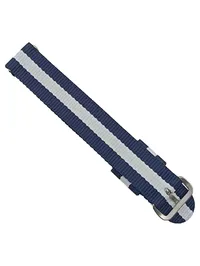 Daniel Wellington Uhrenarmband NATO Nylon Blau Weiß Gestreift 20mm 1