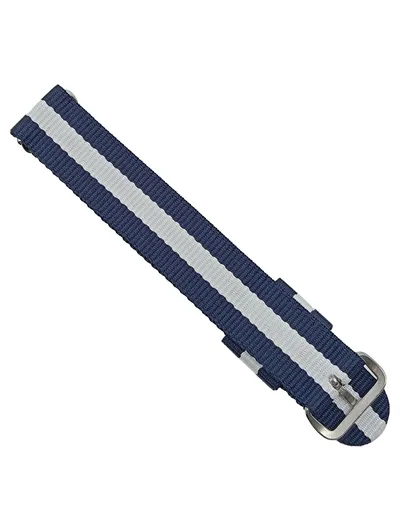 Daniel Wellington Uhrenarmband NATO Nylon Blau Weiß Gestreift 20mm