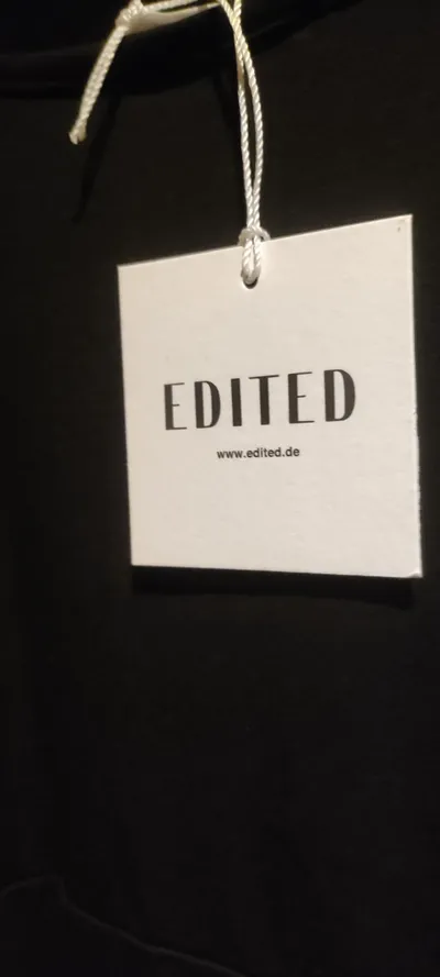 EDITED Damen Cocktailkleid Schwarz Gr. 36 Midi Träger Knotendetail