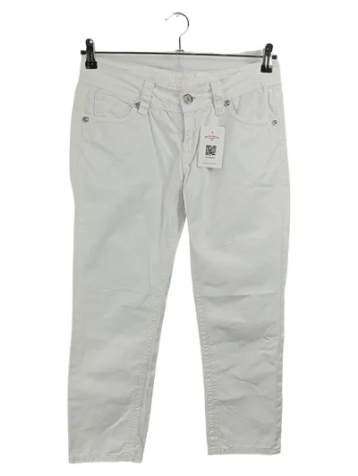Blue Monkey Laura Damen Jeans Straight Leg Weiß W29 38 M Stretch