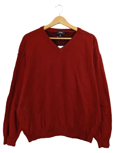 Hajo Smart Relaxx Herren Pullover V-Ausschnitt Rot Gr. 3XL/58