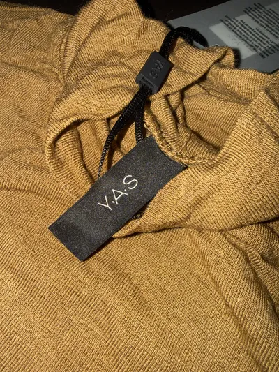 Y.A.S Damen Rollkragenpullover Langarmshirt Beige Gr. 38 M Basic Viskose