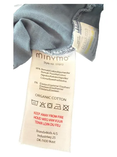 Minymo Langarmshirt Baby Gr. 56 Blau Hunde Motiv Organic Cotton