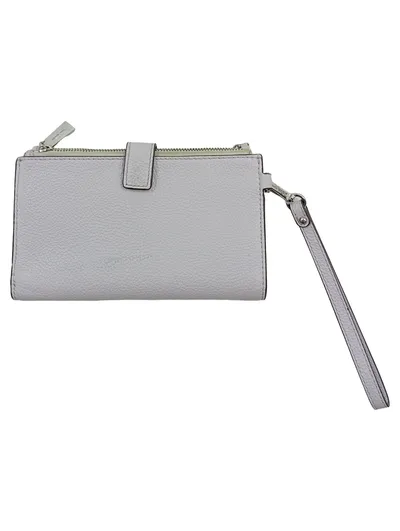 Michael Kors Wristlet Clutch Damen Leder Lila Geldbörse Handgelenktasche