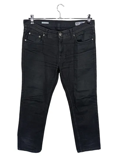 ONE WAY Herren Jeans Regular Fit Schwarz W34 L30 Casual