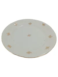 Bavaria Suppenteller Porzellan Weiß Goldrand Blumenmuster 24, 5cm 1