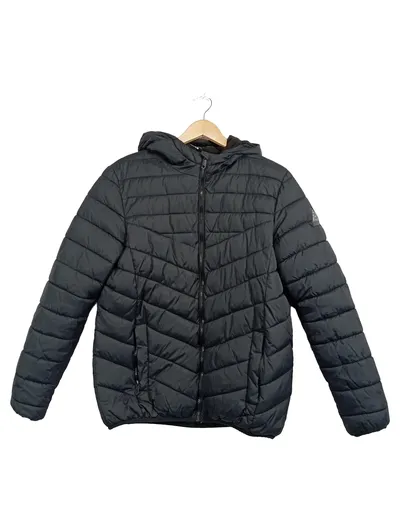 Here & There Steppjacke Kinder Gr. 176 Schwarz Outdoor Kapuze