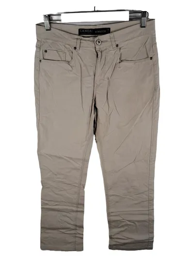 Canda Damen Stoffhose Stretch Beige Gr. W33, L34 Casual