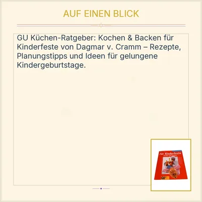 Für Kinderfeste kochen und backen - Dagmar v. Cramm GU Küchen-Ratgeber