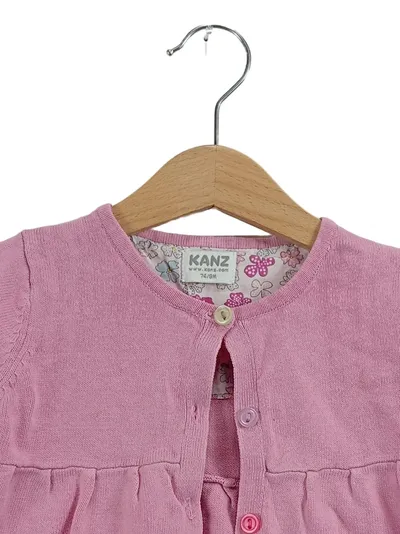 Kanz Strickjacke Kinder Mädchen Rosa Gr. 74 Baumwolle