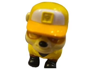 PAW Patrol Rubble Spielfigur Hund gelb Bauarbeiter 6 cm
