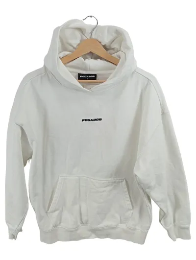 Pegador Herren Kapuzenpullover Hoodie Weiß Gr. S Streetwear