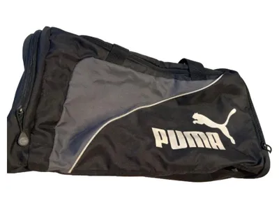 PUMA Sporttasche Reisetasche Schwarz Polyester Groß Logo Sport Fitness