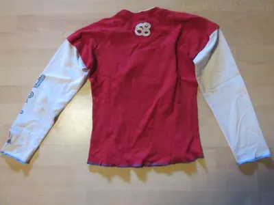 Here & There Langarmshirt Mädchen Rot Gr. 158, 164 Hipster Print Streetwear