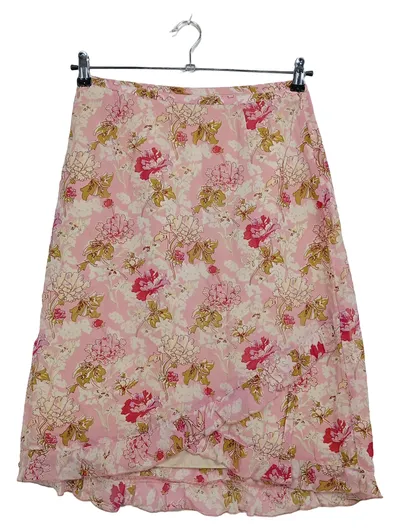 BON'A PARTE Wickelrock Damen Gr. 38 Rosa Blumenmuster Viskose Rüschen