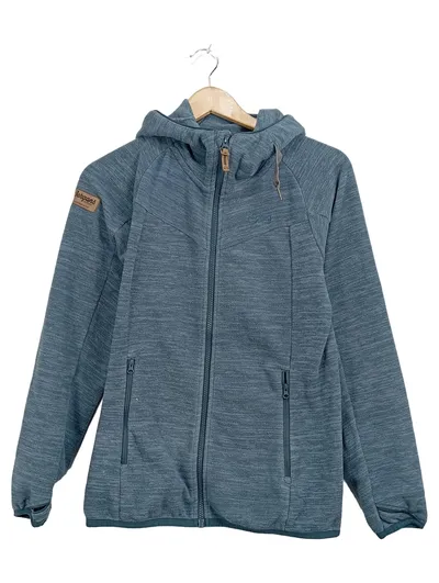 Bergans Fleecejacke Herren Gr. S Petrol Meliert Outdoor Kapuze