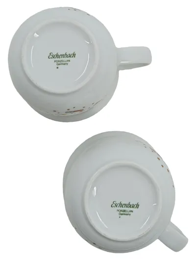 Eschenbach Porzellan Tassen Set 2er Weihnachtsmotiv Weihnachtsmann Germany