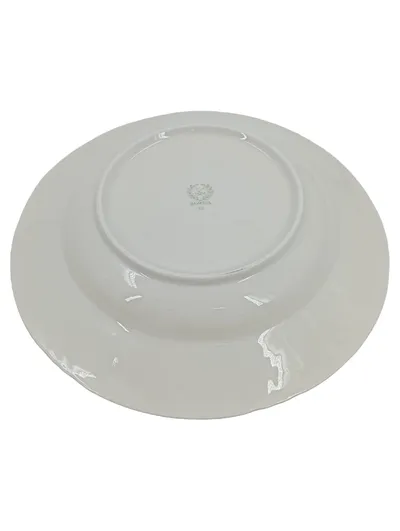 Bavaria Suppenteller Weiß Porzellan Goldrand Florales Muster 24 cm Klassisch