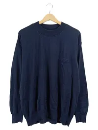 Carlo Colucci Pullover Herren Blau Gr. 50 L Wolle Stickerei 1