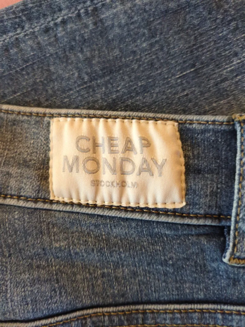 Cheap Monday Damen Jeans Skinny High Waist W28/29 Blau Stretch 3