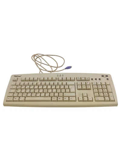 Hyrican Informationssysteme AG Tastatur KB-9908 Beige PS, 2 Retro Vintage