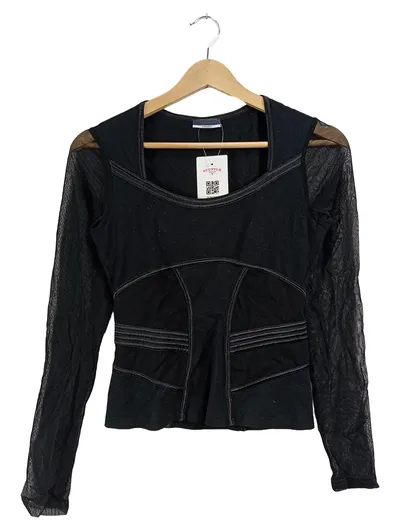 Orwell Damen Pullover Langarm Mesh Schwarz Gr. 38 M Elegant