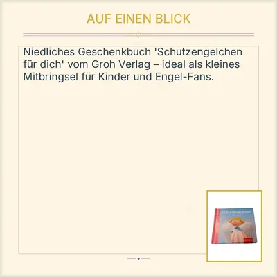 Schutzengelchen für dich - GROH Geschenkbuch Engel Schutzengel Minibuch