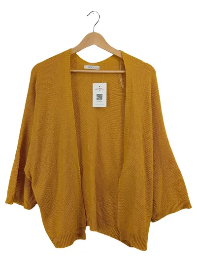Hailys Damen Strickjacke Gelb Gr. S-M 3, 4-Arm Casual