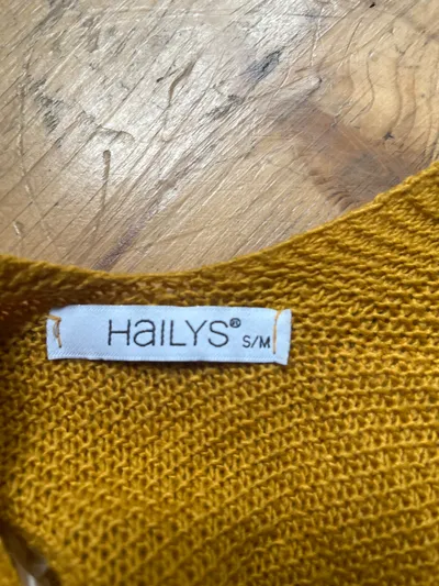 Hailys Damen Strickjacke Gelb Gr. S-M 3, 4-Arm Casual