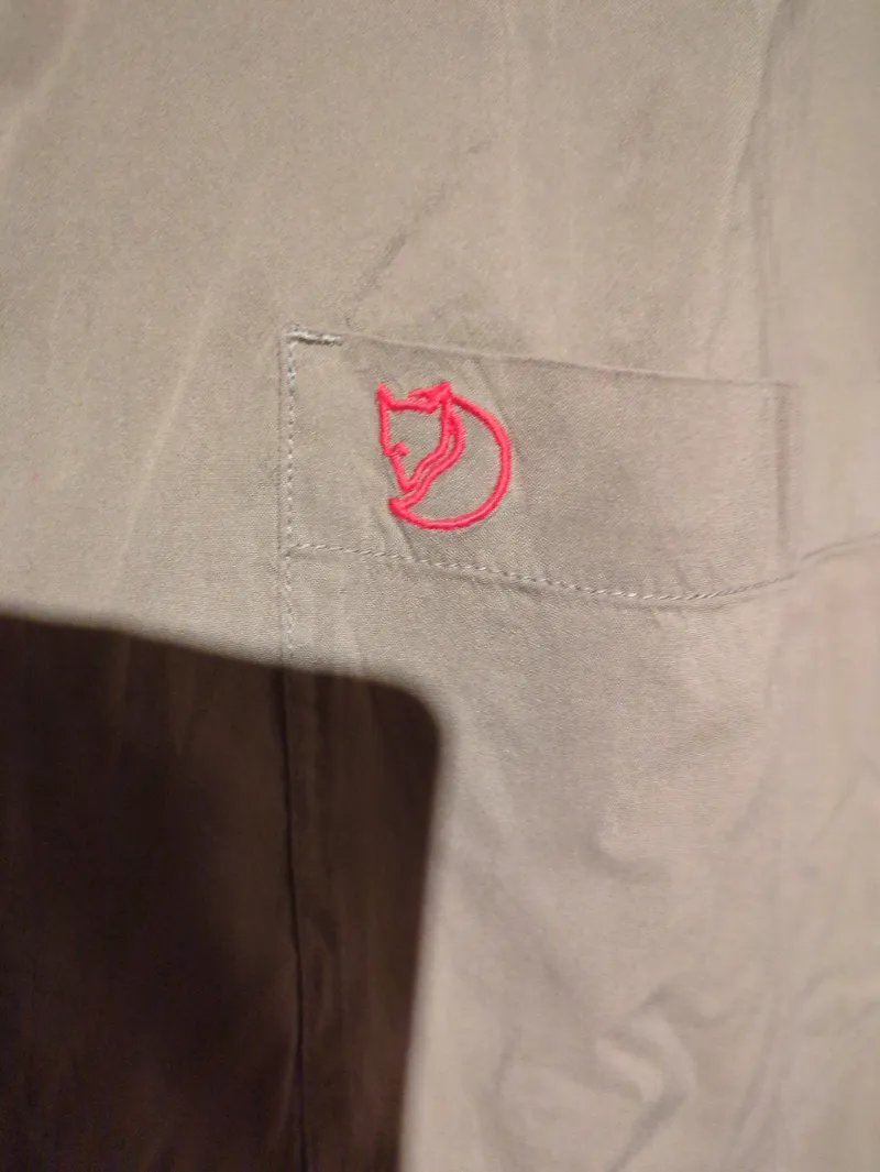 Fjällräven Kurzarmhemd Bluse Damen Gr. XL Beige Outdoor Baumwolle 2