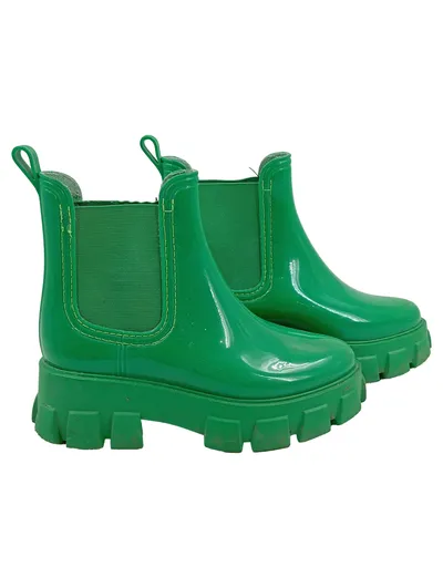 ASOS Gummistiefel Chelsea Boots Damen Grün Gr. 36 Modisch