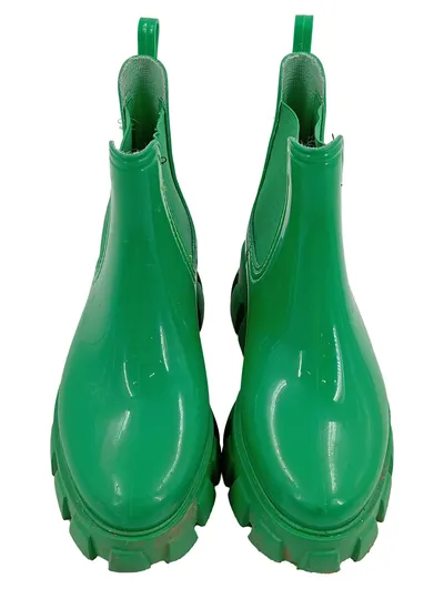 ASOS Gummistiefel Chelsea Boots Damen Grün Gr. 36 Modisch