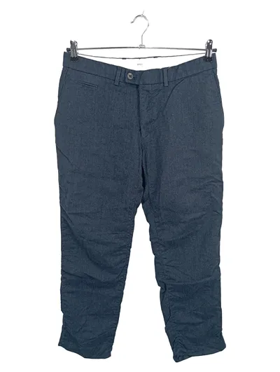 BRAX Feel Good Herren Stoffhose Chino Schurwolle Gr. 40 Blau Meliert