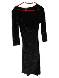 BCBGMAXAZRIA Damen Freizeitkleid Wickelkleid Schwarz Gr. 38 M Elegant 1