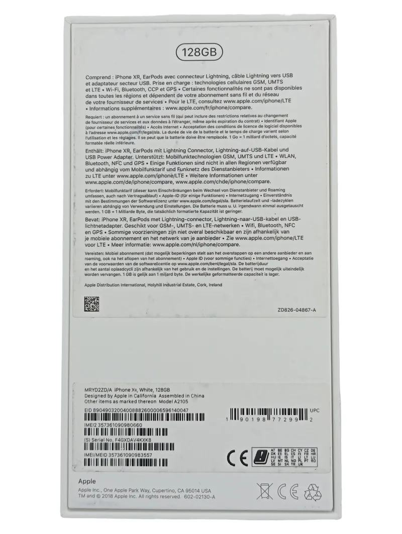 Apple iPhone XR 128GB Weiß Smartphone Handy MRYD2ZD, A A2015 3