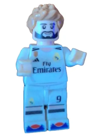 Custom Minifigur Fußball Trikot Nr. 9 Weiß Sammlerstück Figur