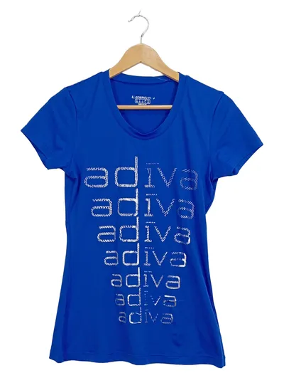 Energetics Damen T-Shirt Adiva Blau Gr. 36 Sportlich Kurzarm