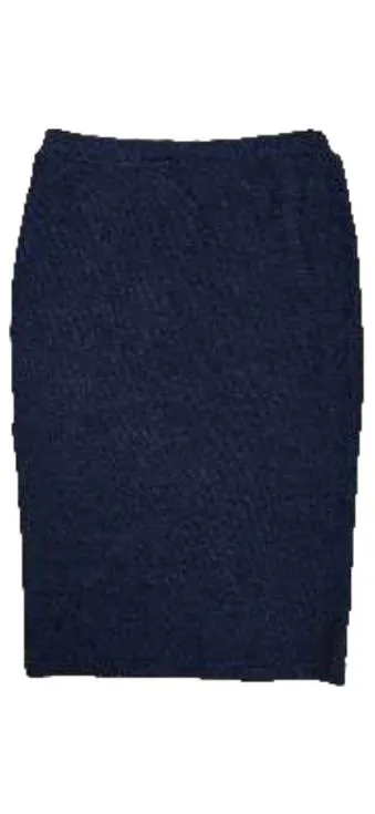 Calliope Bleistiftrock Damen Gr. 38, M Blau Midirock Business Basic