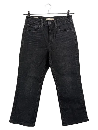 Levi's 725 Kick Bootcut Jeans Damen W27 Schwarz High Rise