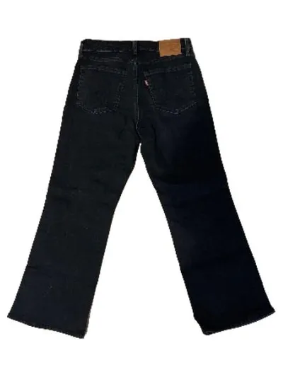 Levi's 725 Kick Bootcut Jeans Damen W27 Schwarz High Rise